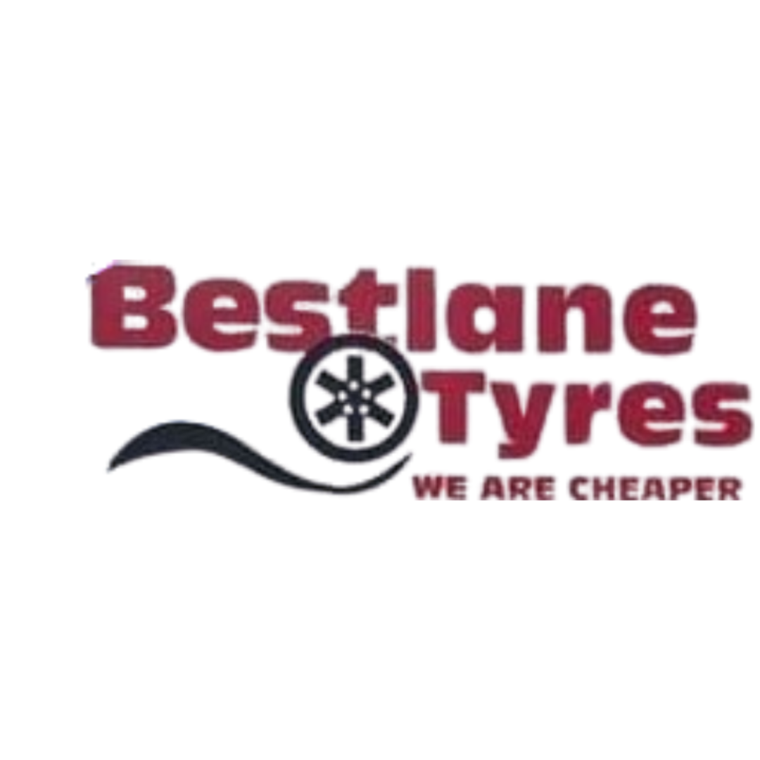 Logo of Bestlane Tyres with a tire icon on a white background